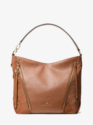 michael kors brooklyn small pebbled leather shoulder bag|brooklyn large leather shoulder bag.